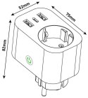 Entac ES-SSAUSB-WIBLE adapter wtyczek zasilających Biały