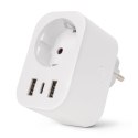 Entac ES-SSAUSB-WIBLE adapter wtyczek zasilających Biały