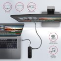 Axagon HMC-6GL stacja dokująca USB 3.2 Gen 1 (3.1 Gen 1) Type-C Czarny, Szary