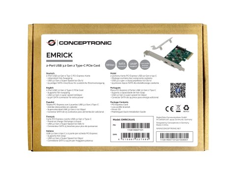 Conceptronic EMRICK07G adapter Wewnętrzny USB 3.2 Gen 2 (3.1 Gen 2)