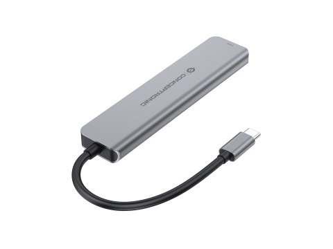 Conceptronic DONN33G stacja dokująca Przewodowa USB 3.2 Gen 1 (3.1 Gen 1) Type-C Srebrny
