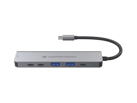 Conceptronic DONN33G stacja dokująca Przewodowa USB 3.2 Gen 1 (3.1 Gen 1) Type-C Srebrny