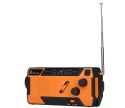 Extralink RADIO AWARYJNE SOLARNE Z KORBKA DYNAMO POWERBANK 4000MAH Z LATARKA SOS SR-4000 Przenośny Analogowy Czarny, Pomarańczow