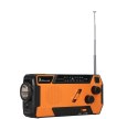 Extralink RADIO AWARYJNE SOLARNE Z KORBKA DYNAMO POWERBANK 4000MAH Z LATARKA SOS SR-4000 Przenośny Analogowy Czarny, Pomarańczow