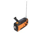 Extralink RADIO AWARYJNE SOLARNE Z KORBKA DYNAMO POWERBANK 4000MAH Z LATARKA SOS SR-4000 Przenośny Analogowy Czarny, Pomarańczow