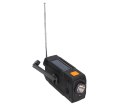 Extralink RADIO AWARYJNE SOLARNE Z KORBKA DYNAMO POWERBANK 4000MAH Z LATARKA SOS SR-4000 Przenośny Analogowy Czarny, Pomarańczow