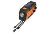 Extralink RADIO AWARYJNE SOLARNE Z KORBKA DYNAMO POWERBANK 4000MAH Z LATARKA SOS SR-4000 Przenośny Analogowy Czarny, Pomarańczow