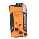 Extralink RADIO AWARYJNE SOLARNE Z KORBKA DYNAMO POWERBANK 4000MAH Z LATARKA SOS SR-4000 Przenośny Analogowy Czarny, Pomarańczow
