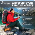 Extralink RADIO AWARYJNE SOLARNE Z KORBKA DYNAMO POWERBANK 4000MAH Z LATARKA SOS SR-4000 Przenośny Analogowy Czarny, Pomarańczow