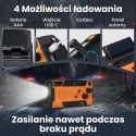 Extralink RADIO AWARYJNE SOLARNE Z KORBKA DYNAMO POWERBANK 4000MAH Z LATARKA SOS SR-4000 Przenośny Analogowy Czarny, Pomarańczow