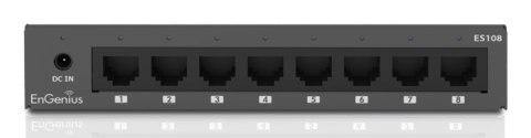 EnGenius ES108 przełącznik sieciowy Nie zarządzany Gigabit Ethernet (10/100/1000) Czarny