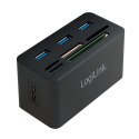 LogiLink CR0042 stacja dokująca Przewodowa USB 3.2 Gen 1 (3.1 Gen 1) Type-A Czarny