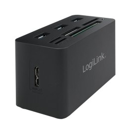 LogiLink CR0042 stacja dokująca Przewodowa USB 3.2 Gen 1 (3.1 Gen 1) Type-A Czarny