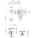 Equip 650166 uchwyt / stojak do monitorów 81,3 cm (32") Biurko Biały