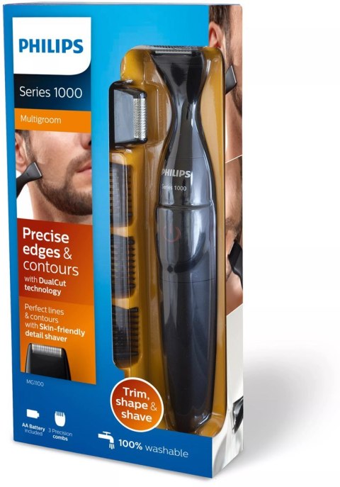 Philips MULTIGROOM Series 1000 Niezwykle precyzyjny trymer do brody MG1100/16