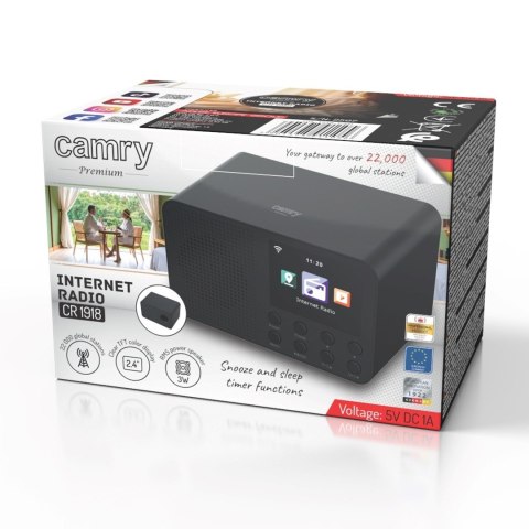 Camry CR 1918 Radio internetowe, 2,4" Czarny