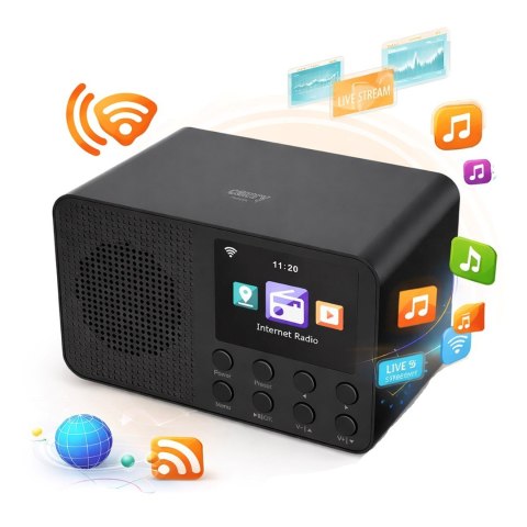 Camry CR 1918 Radio internetowe, 2,4" Czarny