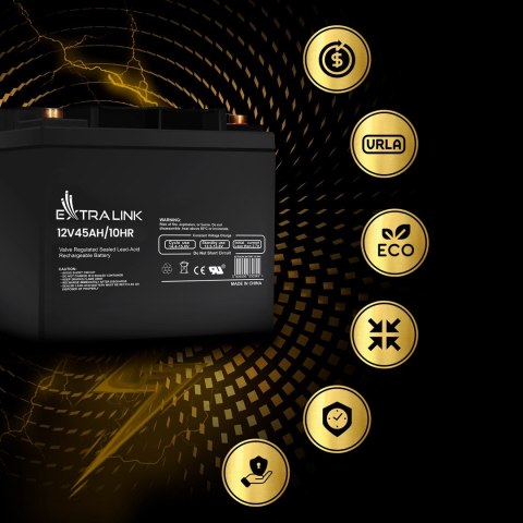 EXTRALINK AKUMULATOR BATTERY ACCUMULATOR AGM 12V 45