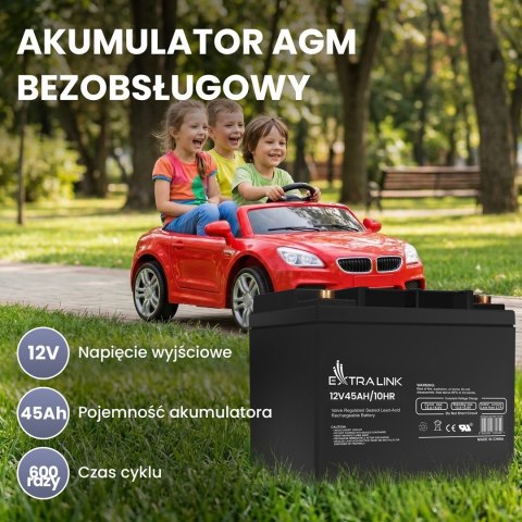 EXTRALINK AKUMULATOR BATTERY ACCUMULATOR AGM 12V 45