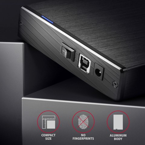 AXAGON AXAGON | Compact aluminum USB 3.2 Gen 1 external box SATA intended for 3.5" HDD