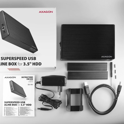AXAGON AXAGON | Compact aluminum USB 3.2 Gen 1 external box SATA intended for 3.5" HDD
