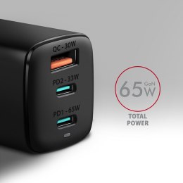 AXAGON AXAGON GaN wallcharger 3x port (USB-A + 2x USB-C), 65W | ACU-DPQ65