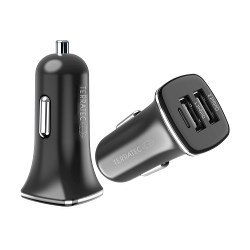 Terratec ChargeAir Car Smartfon Czarny Zapalniczka Szybkie ładowanie Automatyczna