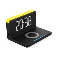 Terratec ChargeAir Cyfrowy budzik Czarny, Żółty