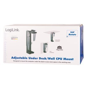 LogiLink EO0005 uchwyt do komputera Uchwyt na procesor montowany na biurku Czarny