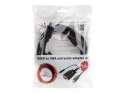 Cablexpert Adapter GEMBIRD A-HDMI-VGA-03-6 (HDMI M - D-Sub (VGA), Jack stereo 3,5 mm M; 1,8m; kolor czarny)