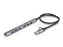 DeLOCK 64273 huby i koncentratory USB 3.2 Gen 1 (3.1 Gen 1) Type-C 5000 Mbit/s Szary