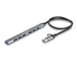 DeLOCK 64273 huby i koncentratory USB 3.2 Gen 1 (3.1 Gen 1) Type-C 5000 Mbit/s Szary