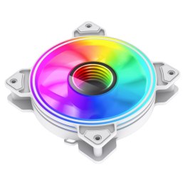 Gamemax Gamemax Wentylator Obudowy Dual Ring Infinity 120 mm Biały
