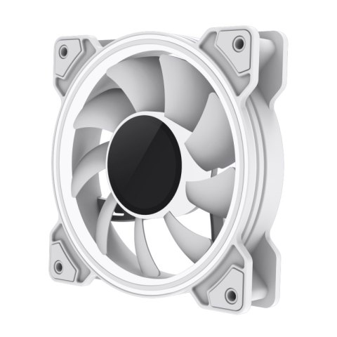 Gamemax Gamemax Wentylator Obudowy Dual Ring Infinity 120 mm Biały