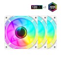 Gamemax Gamemax Wentylator Obudowy KF300R BK 120 mm - Biały, Cichy i Wydajny