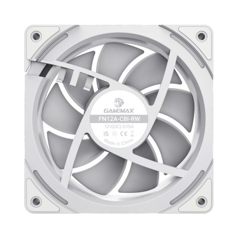 Gamemax Gamemax Wentylator Obudowy KF300R BK 120 mm - Biały, Cichy i Wydajny
