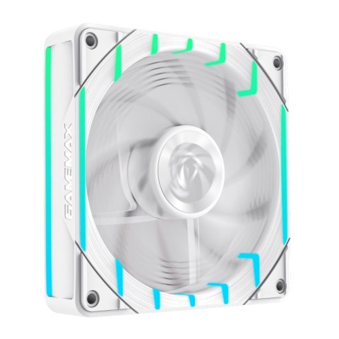 Gamemax Gamemax Wentylator Obudowy TORNADO T12 ARGB-R 120 mm Biały