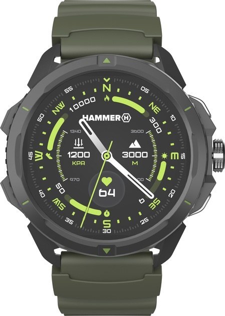 Hammer Zegarek Smart Hammer Watch 2 z wyświetlaczem AMOLED 1.5" w edycji militarnej