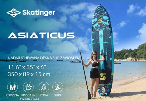 Skatinger Deska SUP SKATINGER Asiaticus 350x89x15 cm Yoga