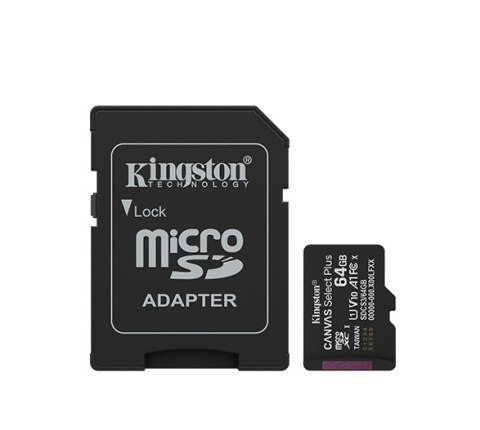 Kingston KINGSTON microSDXC 64GB Canvas Select Plus 3 + ADP