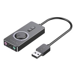 Sourcing Zewnętrzna karta dźwiękowa z regulacją głośności Vention 1m USB 2.0