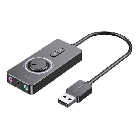 Sourcing Zewnętrzna karta dźwiękowa z regulacją głośności Vention 1m USB 2.0