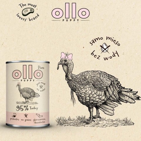 OLLO Ollo Puppy Pure Indyk 850g