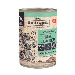 Wiejska zagroda Wiejska Zagroda Indyk z królikiem karma mokra dla psa 400g