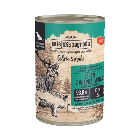 Wiejska zagroda Wiejska Zagroda Jeleń z wieprzowiną karma mokra dla psa 400g