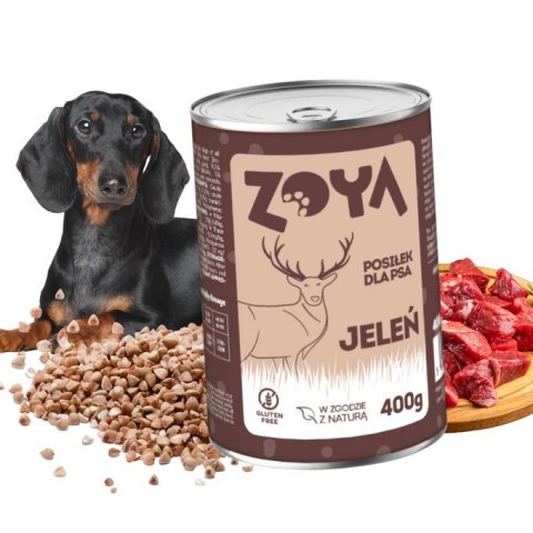 ZOYA ZOYA Jeleń - puszka mokra kardma dla psów 400g
