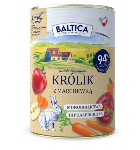 BALTICA BALTICA SMAKI REGIONÓW Królik z marchewką 400g