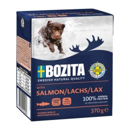 BOZITA BOZITA Mięsne kawałki z łososiem w galaretce 370g