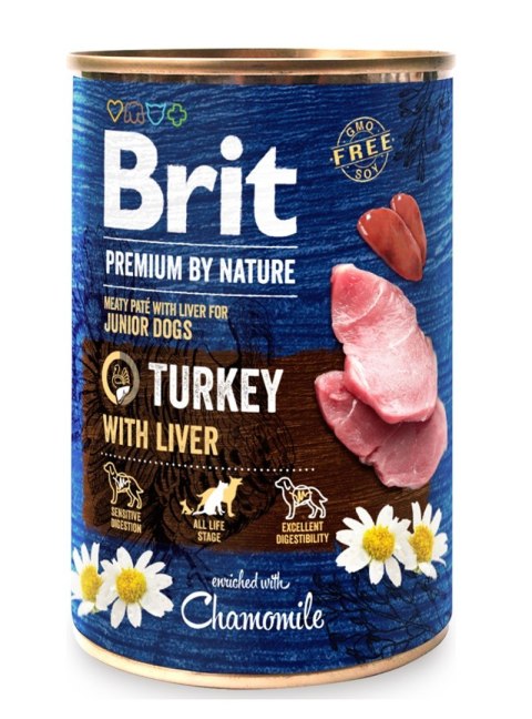 Brit BRIT PREMIUM BY NATURE TURKEY&LIVER - mokra karma dla szczeniaka - 400g