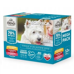 Frendi FRENDI saszetki dla psa (kurczak, wołowina, cielęcina) 12x100g